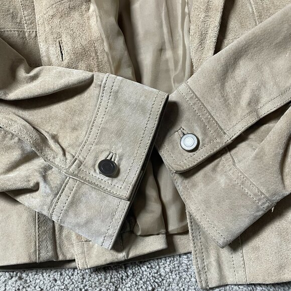 Style & Co light brownTan Suede Leather Jacket Women's Size‎ XL - Picture 7 of 11